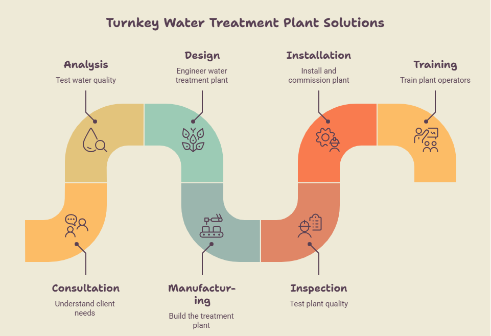 Complete automatic mineral water plant production process from water treatment to bottle dispatch